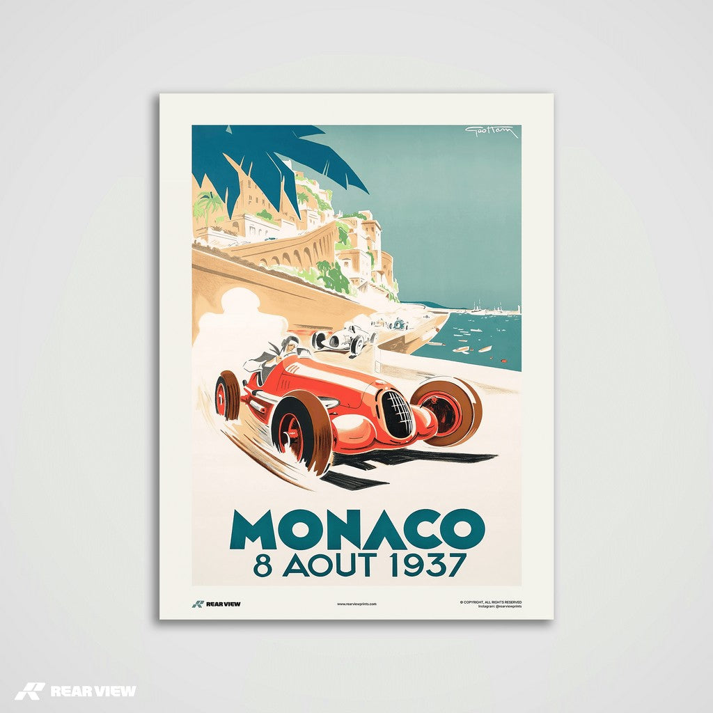 Vintage Grand Prix 1937 - Monaco Art Print