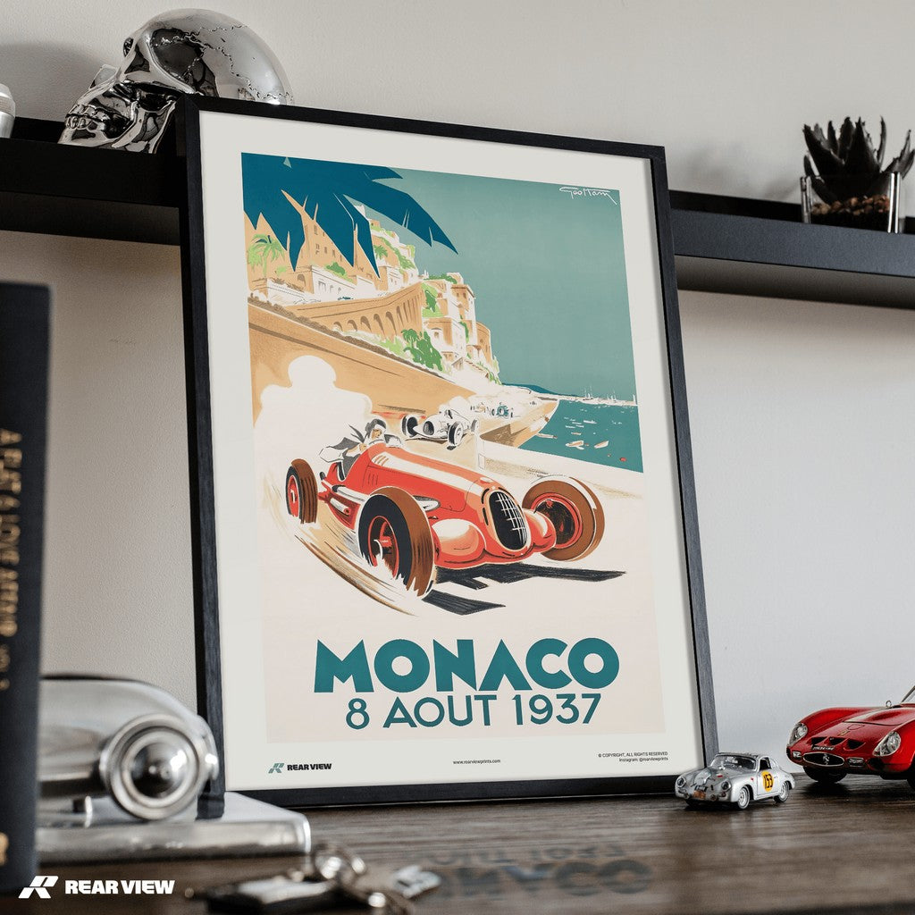 Vintage Grand Prix 1937 - Monaco Art Print