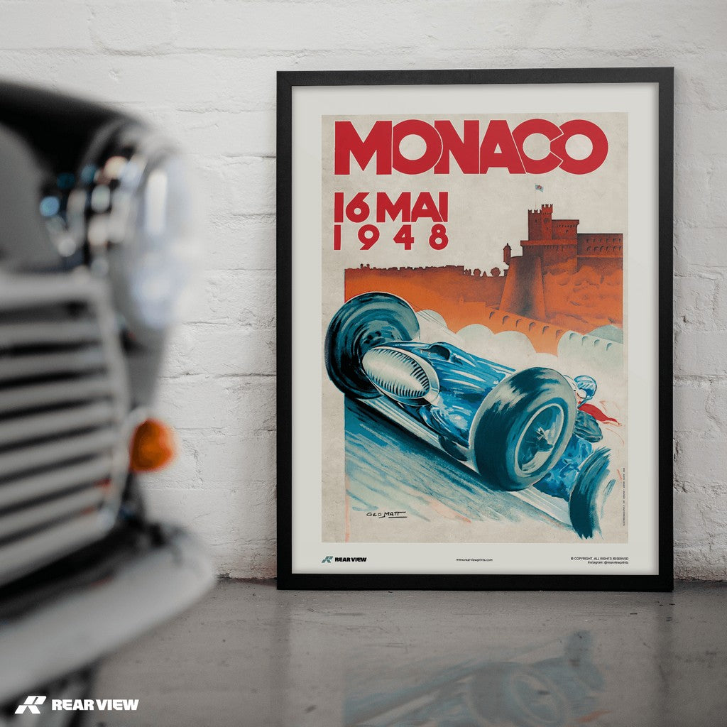 Vintage Grand Prix 1948 - Monaco Art Print