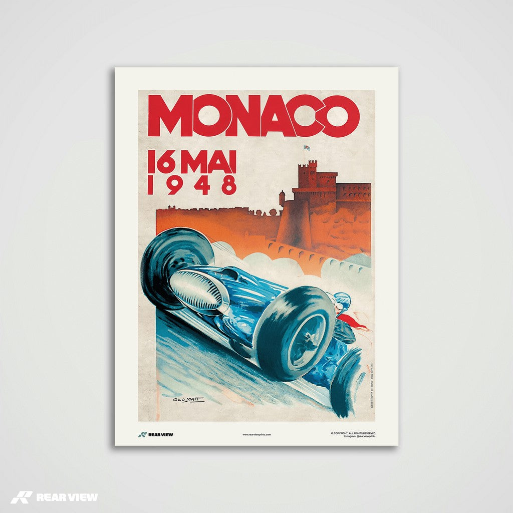 Vintage Grand Prix 1948 - Monaco Art Print