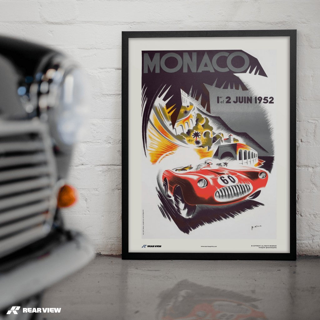 Vintage Grand Prix 1952 - Monaco Art Print