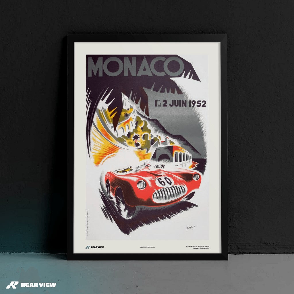 Vintage Grand Prix 1952 - Monaco Art Print