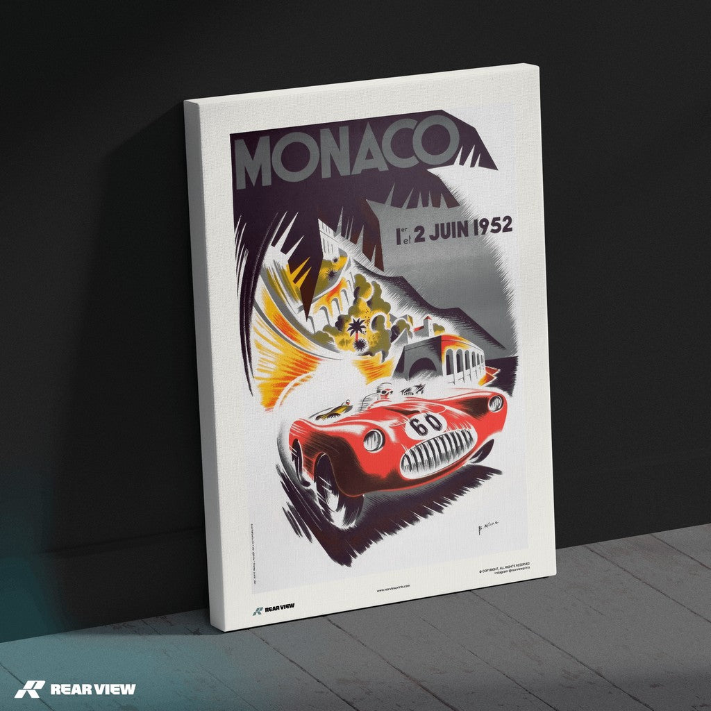 Vintage Grand Prix 1952 - Monaco Art Print