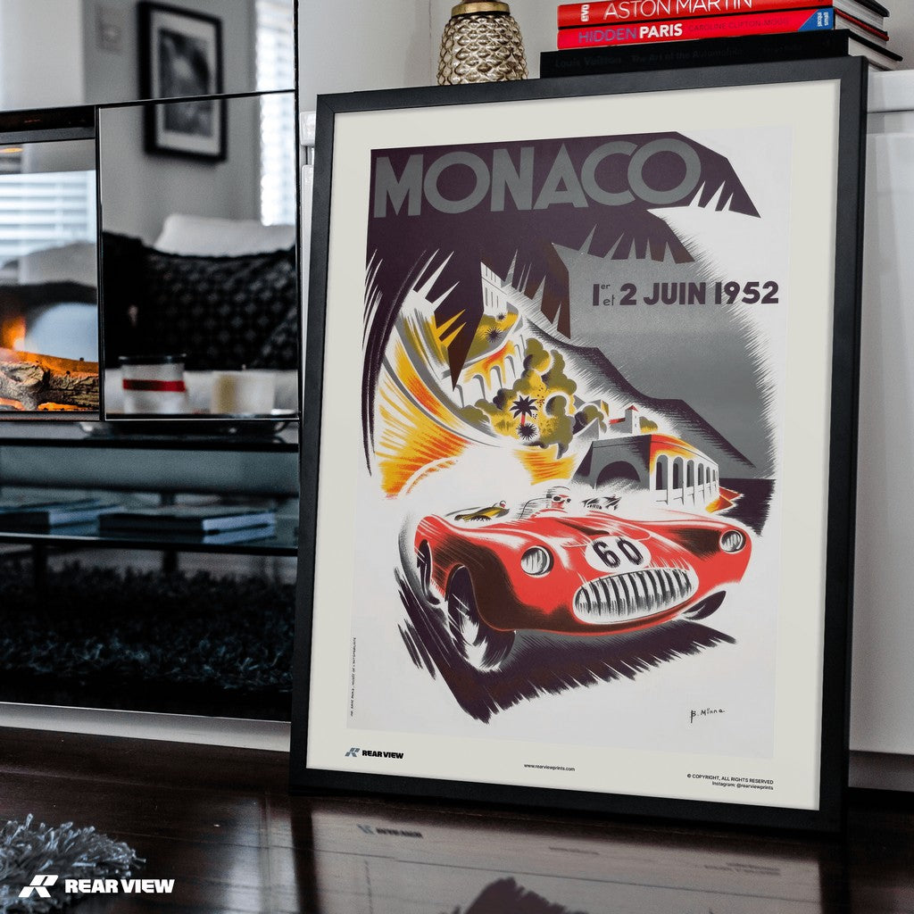 Vintage Grand Prix 1952 - Monaco Art Print