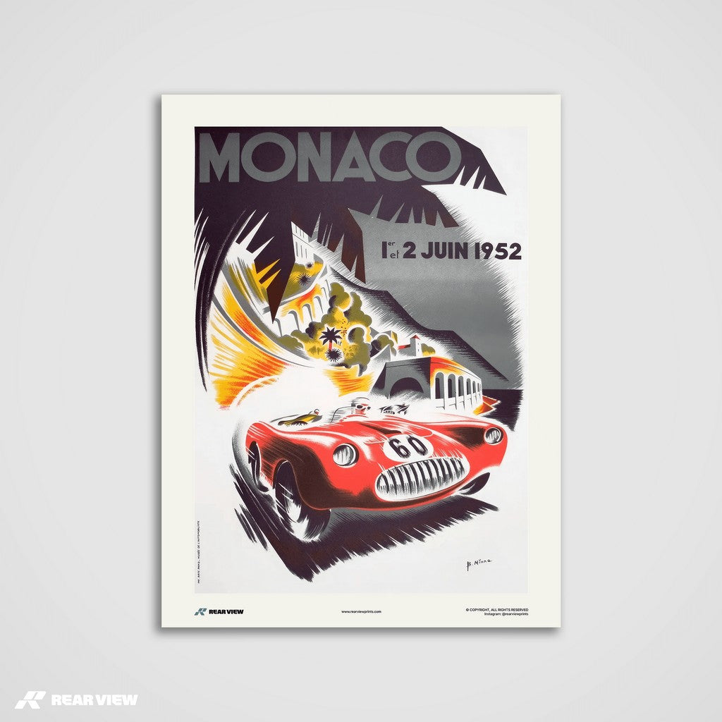 Vintage Grand Prix 1952 - Monaco Art Print