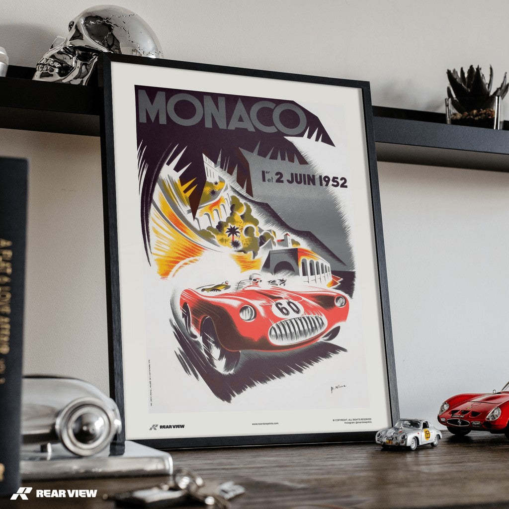 Vintage Grand Prix 1952 - Monaco Art Print