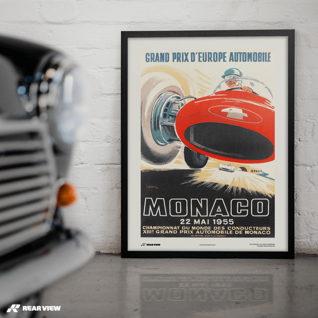 Vintage Grand Prix 1955 - Monaco Art Print