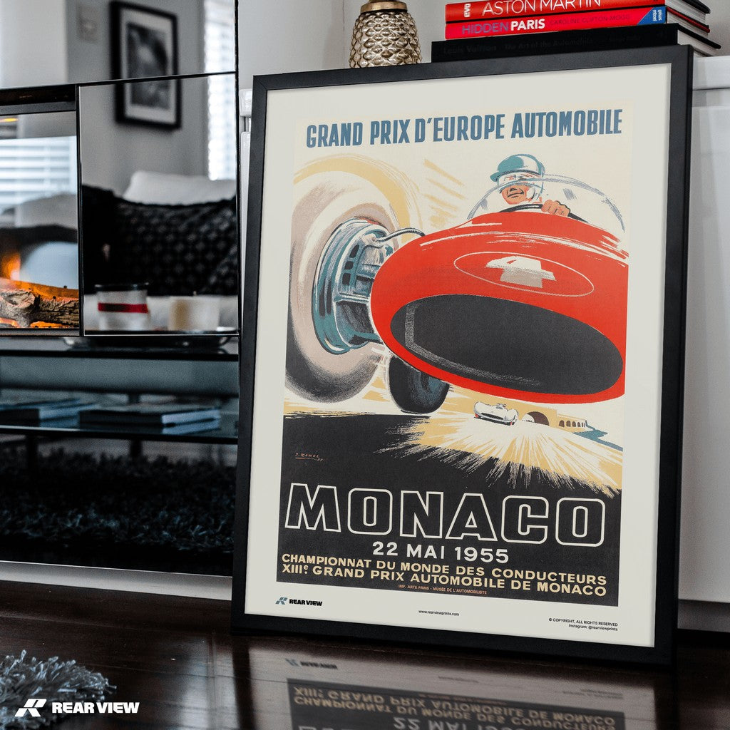 Vintage Grand Prix 1955 - Monaco Art Print