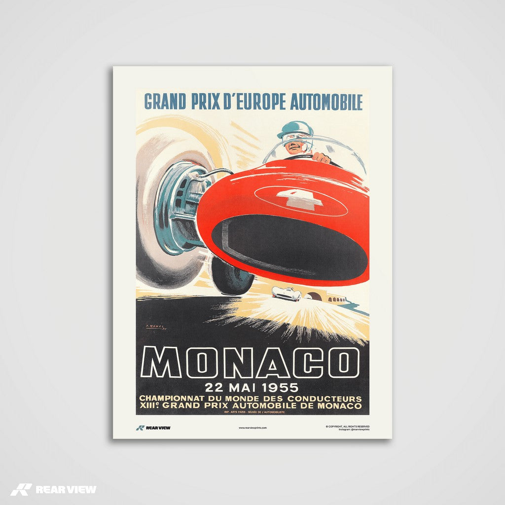 Vintage Grand Prix 1955 - Monaco Art Print