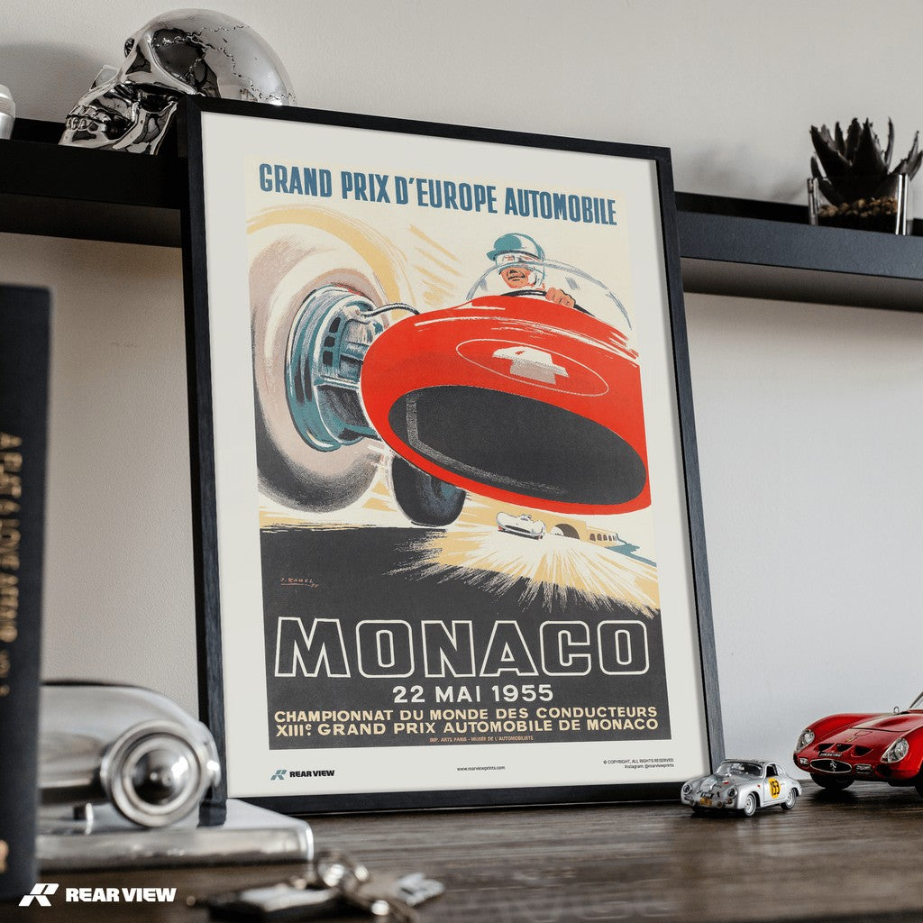 Vintage Grand Prix 1955 - Monaco Art Print