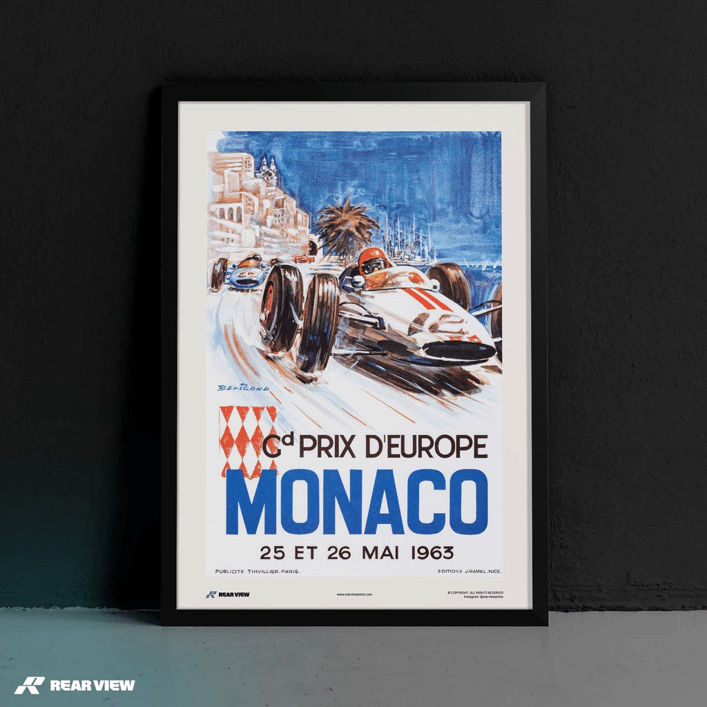 Vintage Grand Prix 1963 - Monaco Art Print