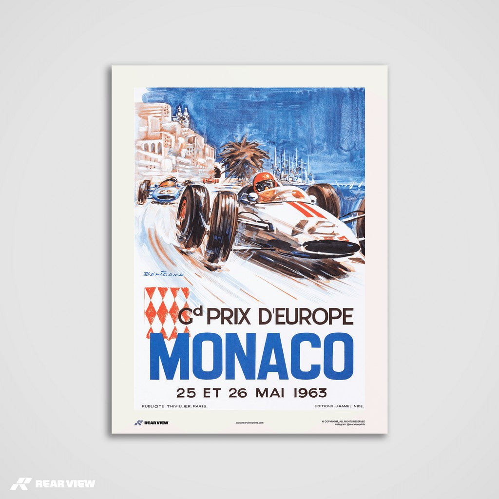 Vintage Grand Prix 1963 - Monaco Art Print