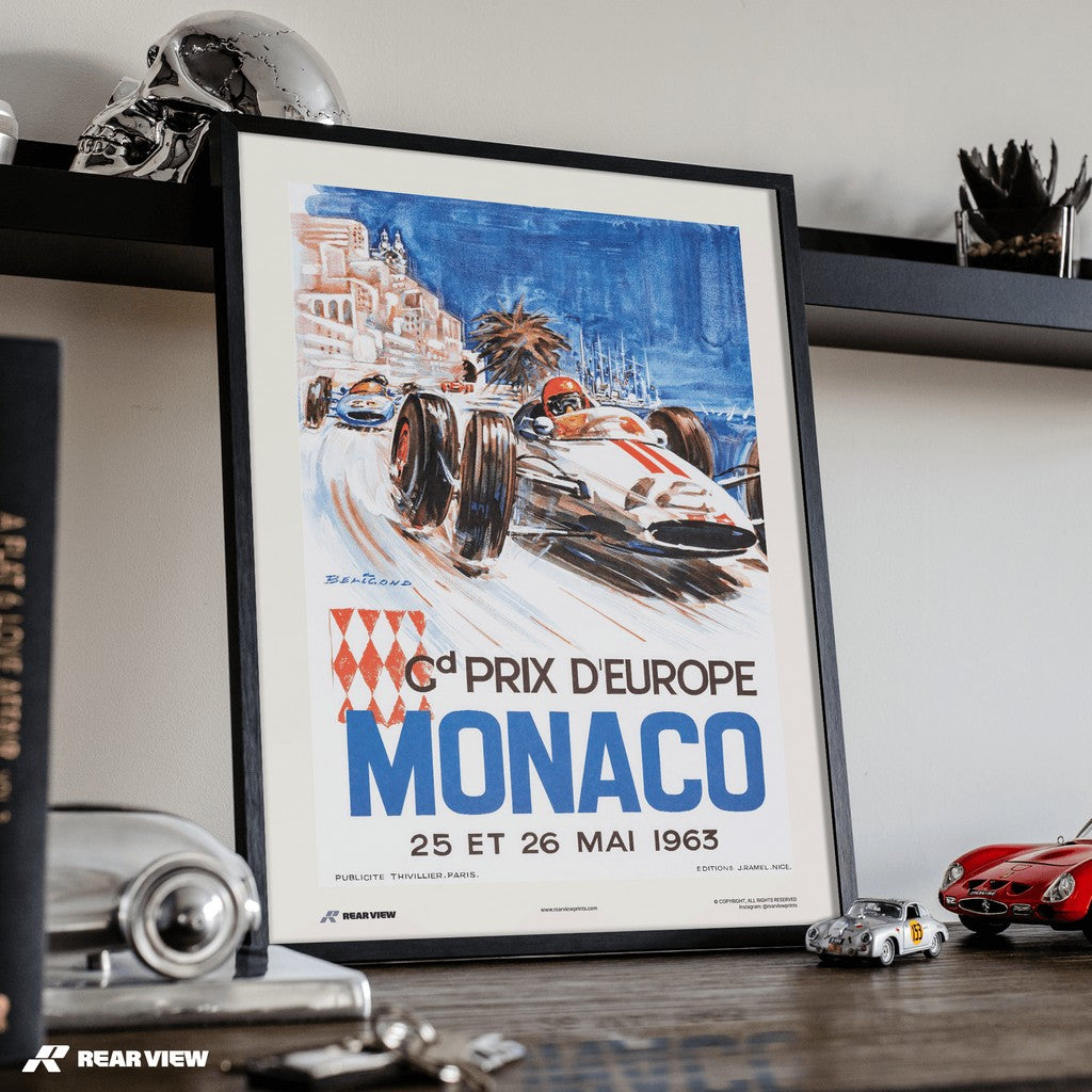 Vintage Grand Prix 1963 - Monaco Art Print