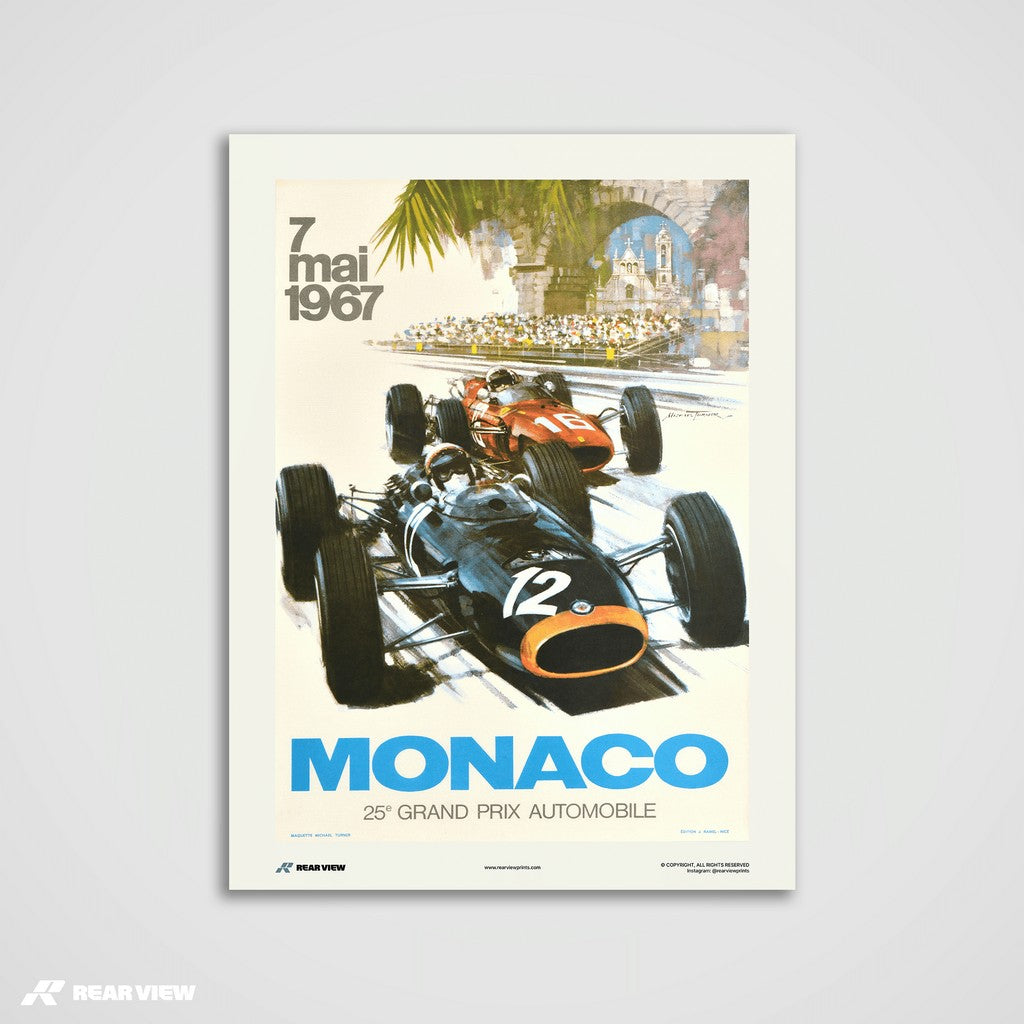 Vintage Grand Prix 1967 - Monaco Art Print