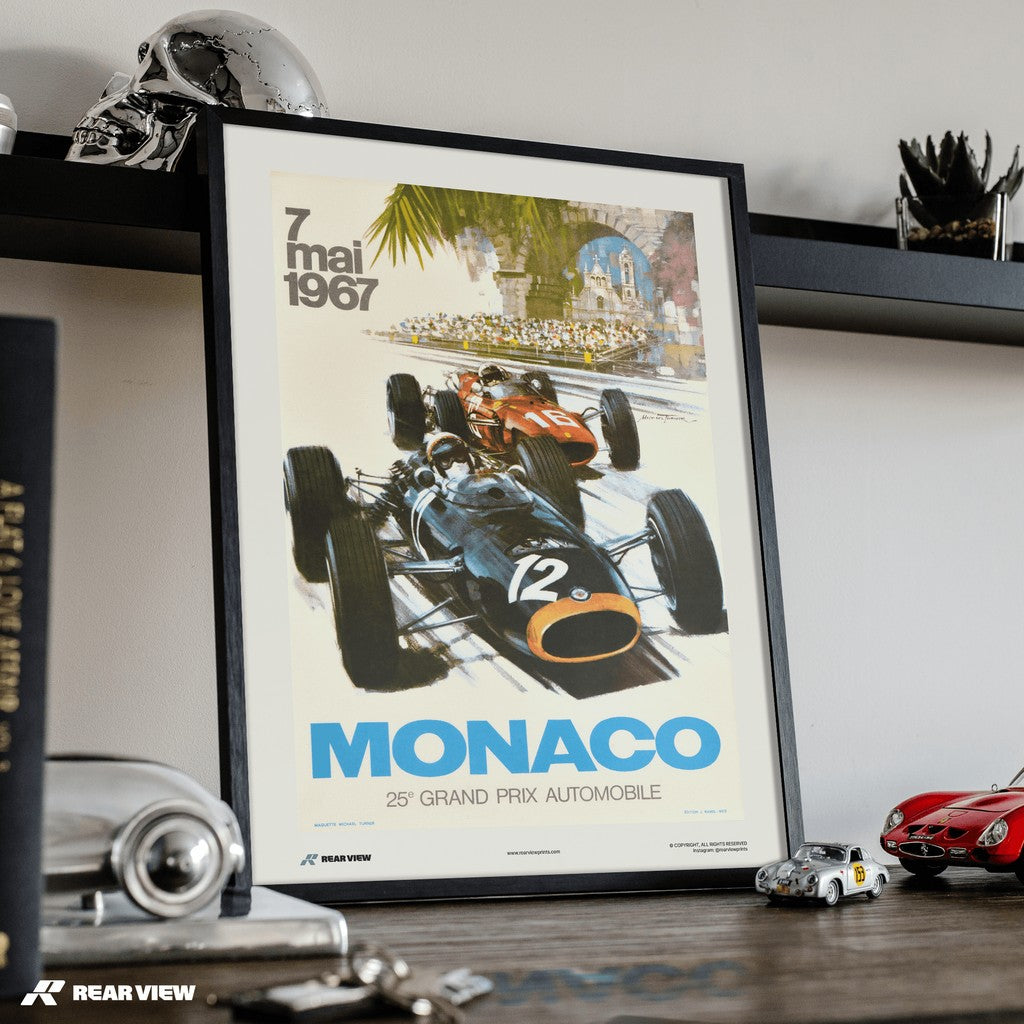 Vintage Grand Prix 1967 - Monaco Art Print
