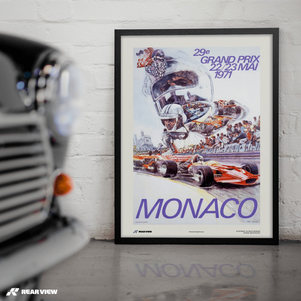 Vintage Grand Prix 1971 - Monaco Art Print