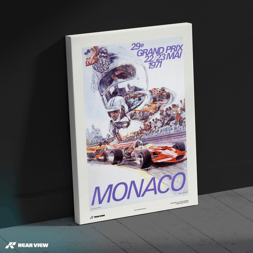 Vintage Grand Prix 1971 - Monaco Art Print