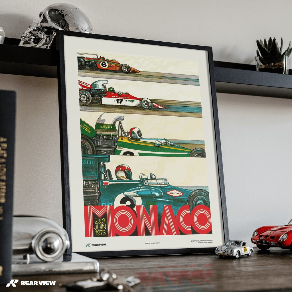 Vintage Grand Prix 1973 - Monaco Art Print