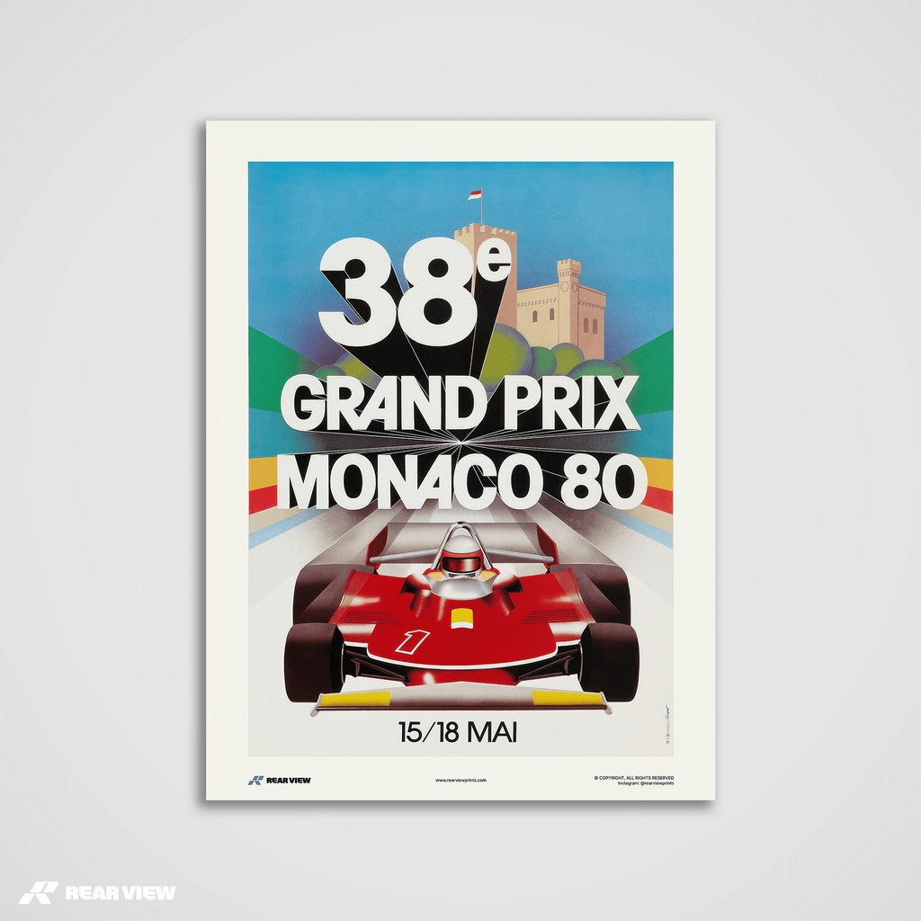 Vintage Grand Prix 1980 - Monaco Art Print