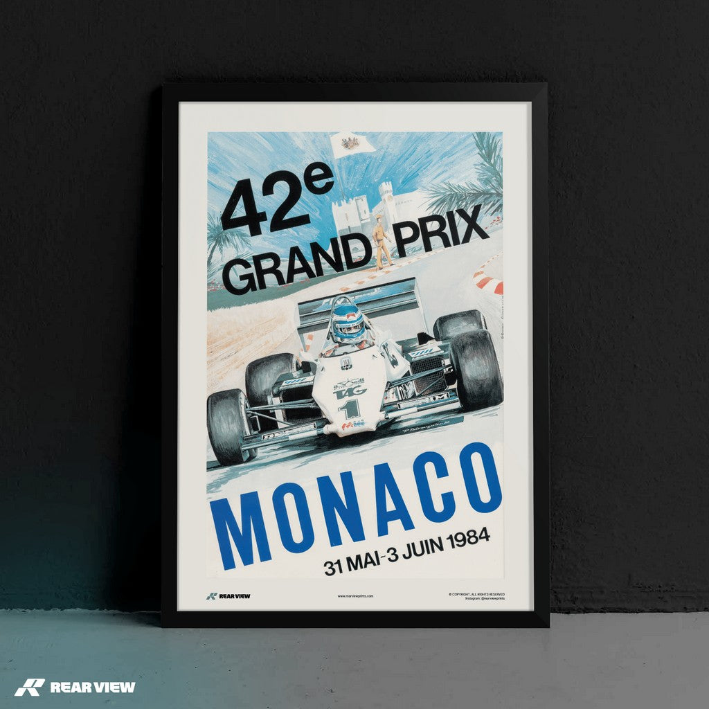 Vintage Grand Prix 1984 - Monaco Art Print