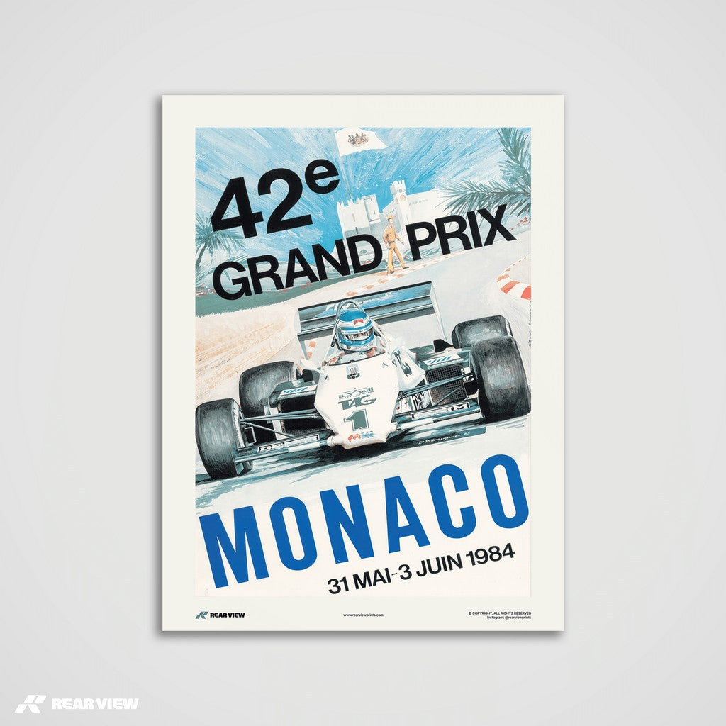 Vintage Grand Prix 1984 - Monaco Art Print