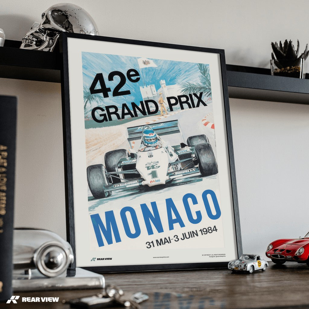 Vintage Grand Prix 1984 - Monaco Art Print