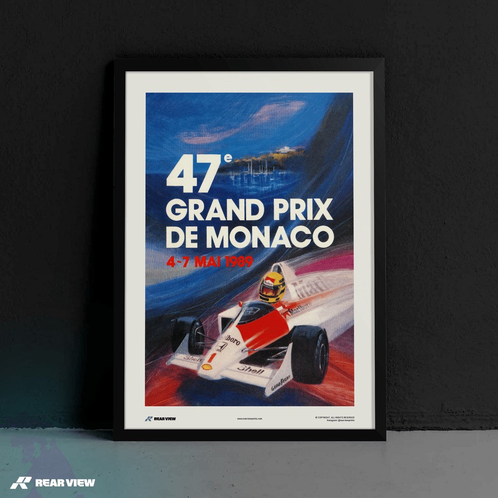 Vintage Grand Prix 1989 - Monaco Art Print