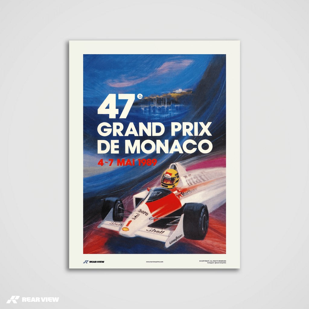 Vintage Grand Prix 1989 - Monaco Art Print