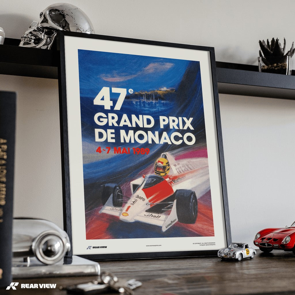 Vintage Grand Prix 1989 - Monaco Art Print