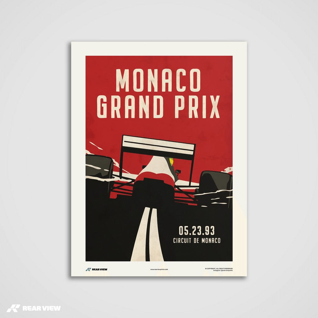 Vintage Grand Prix 1993 - Monaco Art Print