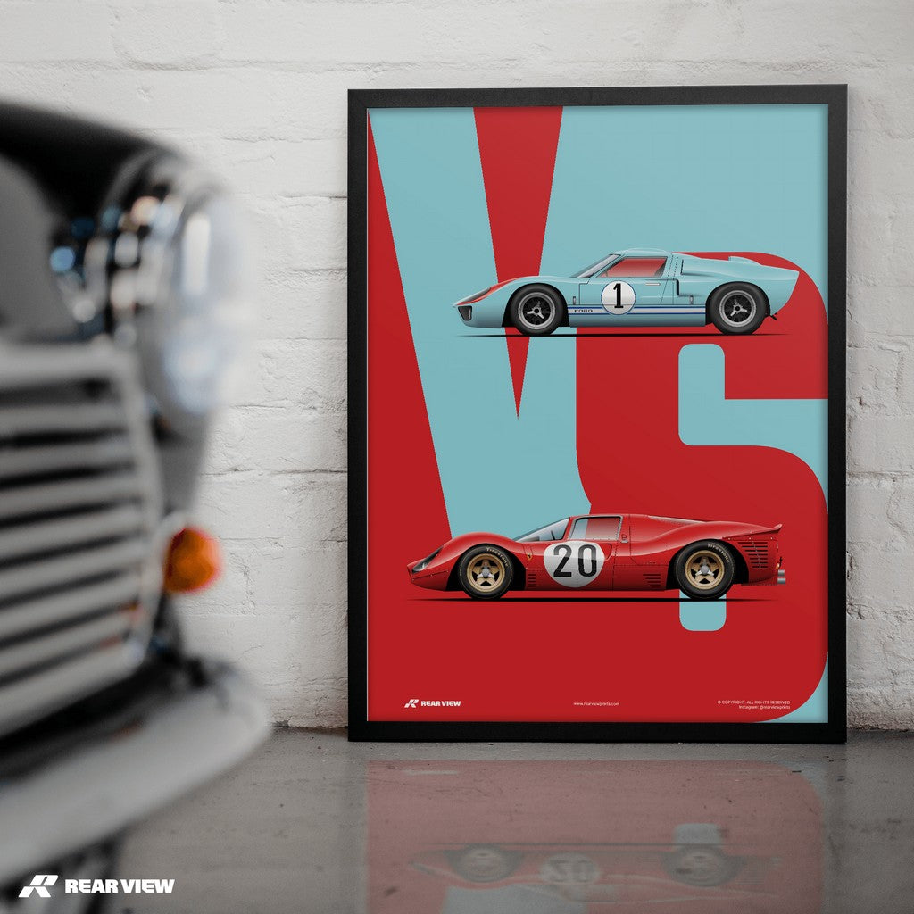 The Ultimate Endurance Rivalry – GT40 vs 330P3 Art Print