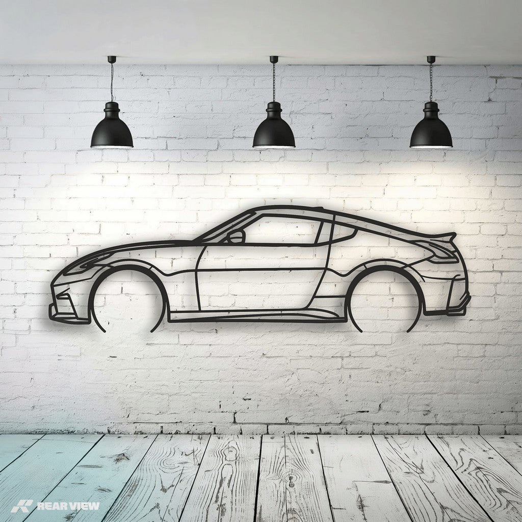 Curved Racer - 350Z Metal Wall Art