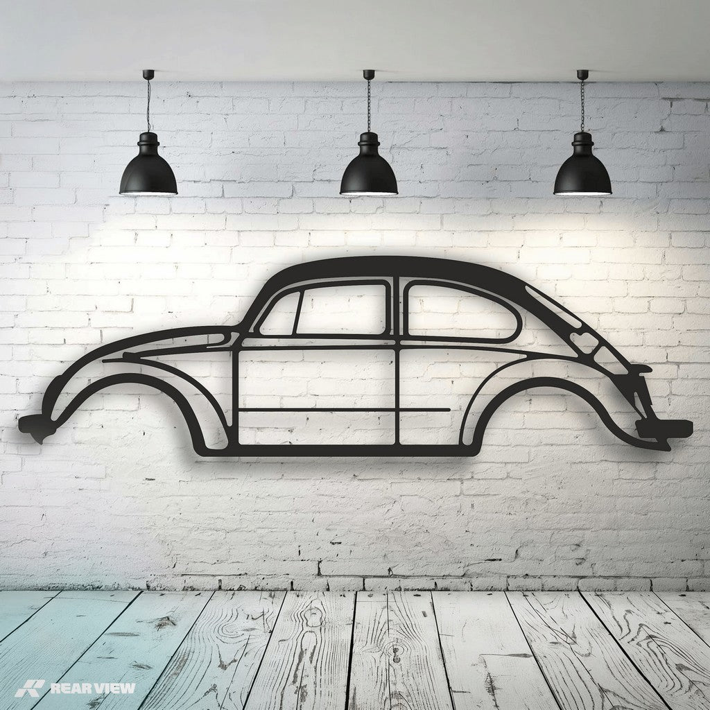 Rolling Icon - Beetle Metal Wall Art