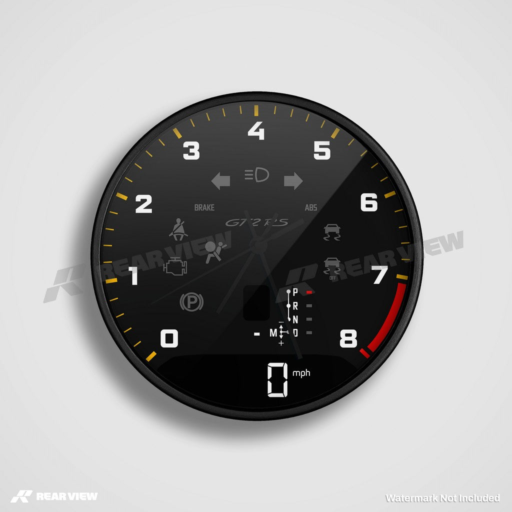 GT2RS Automatic Speed Dial - Black Clock