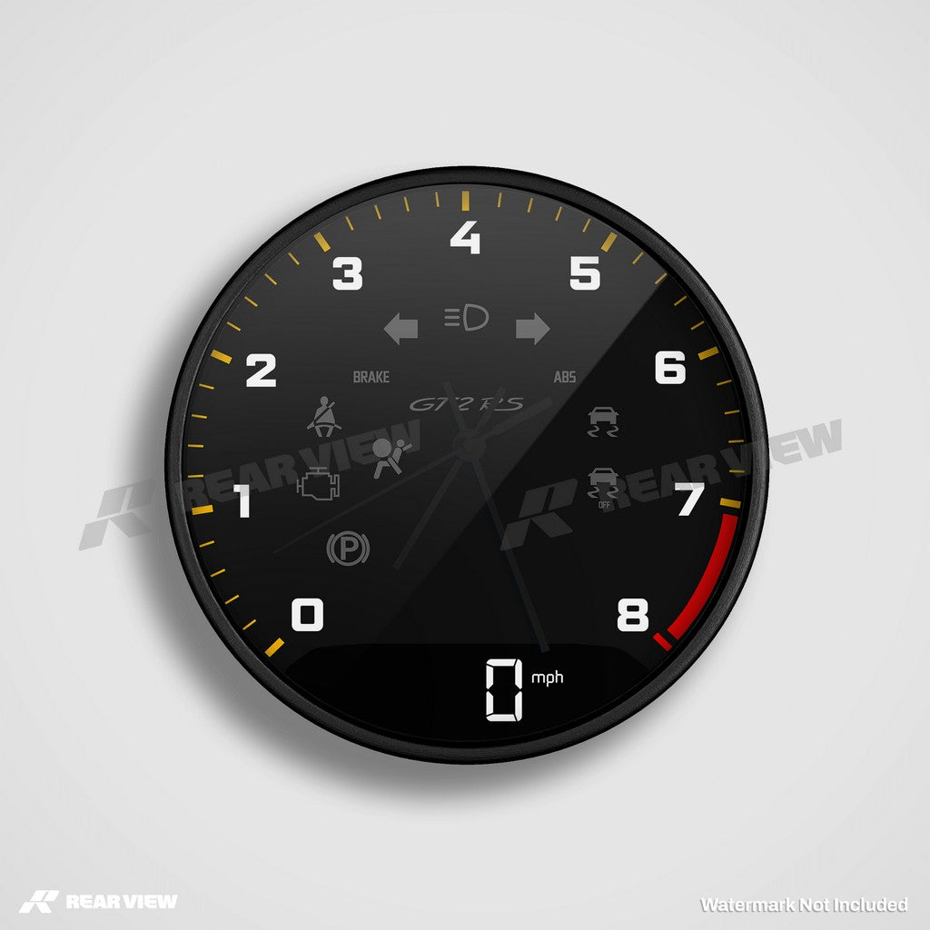 GT2RS Speed Dial - Black Clock