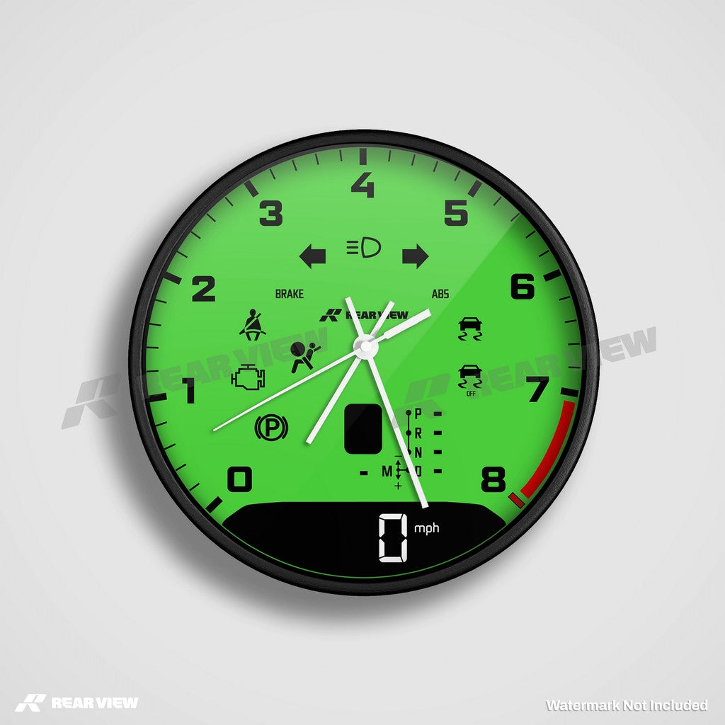 GT2RS Automatic Speed Dial - Green Clock