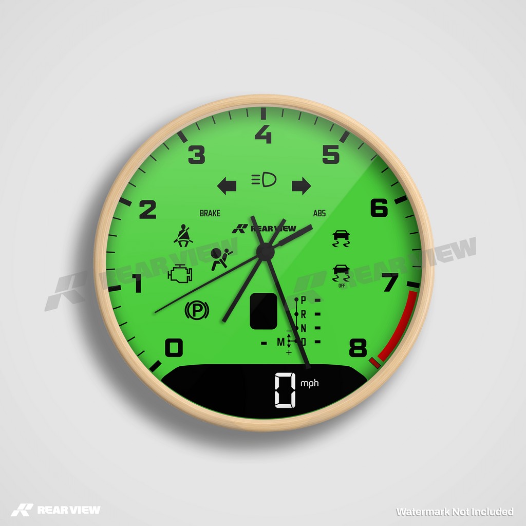 GT2RS Automatic Speed Dial - Green Clock