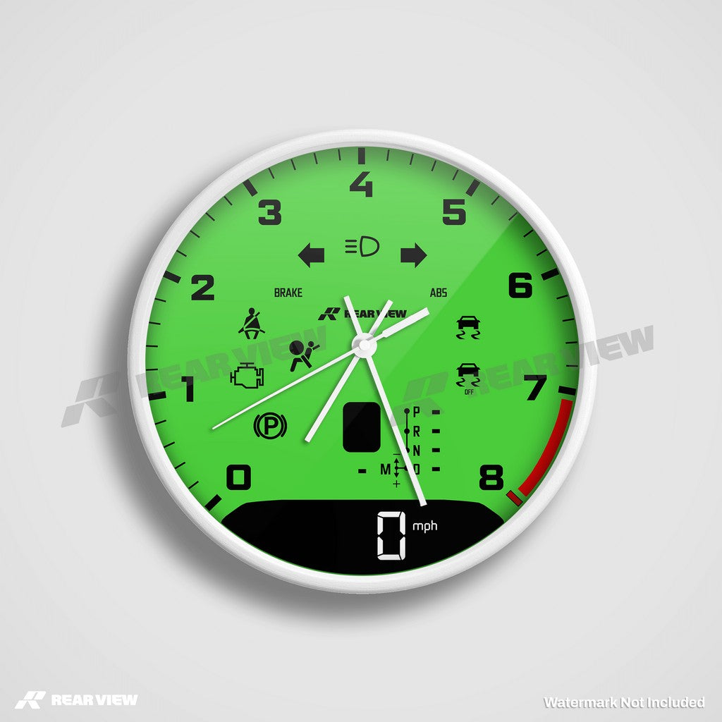 GT2RS Automatic Speed Dial - Green Clock