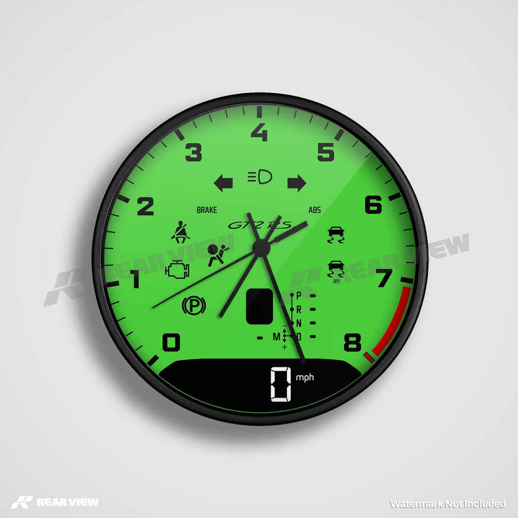 GT2RS Automatic Speed Dial - Green Clock