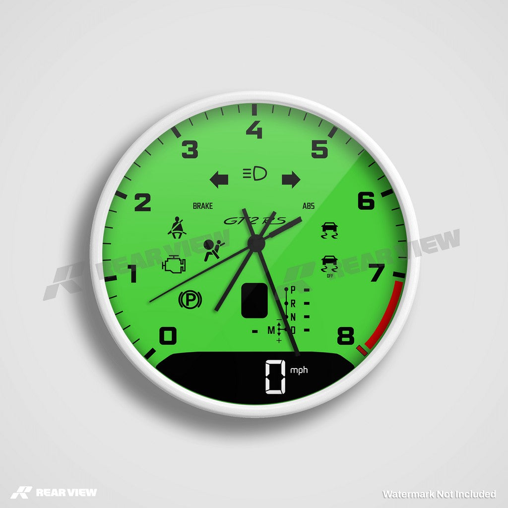 GT2RS Automatic Speed Dial - Green Clock