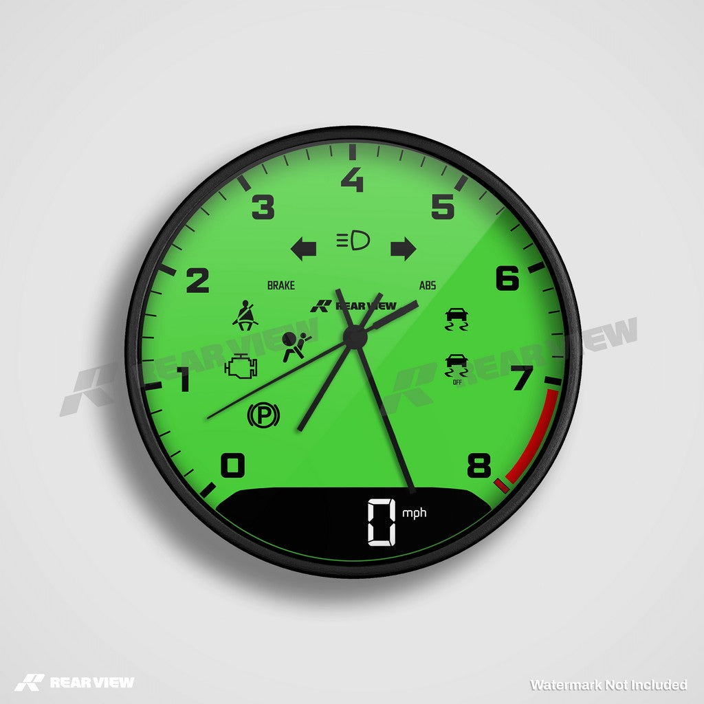 GT2RS Speed Dial - Green Clock