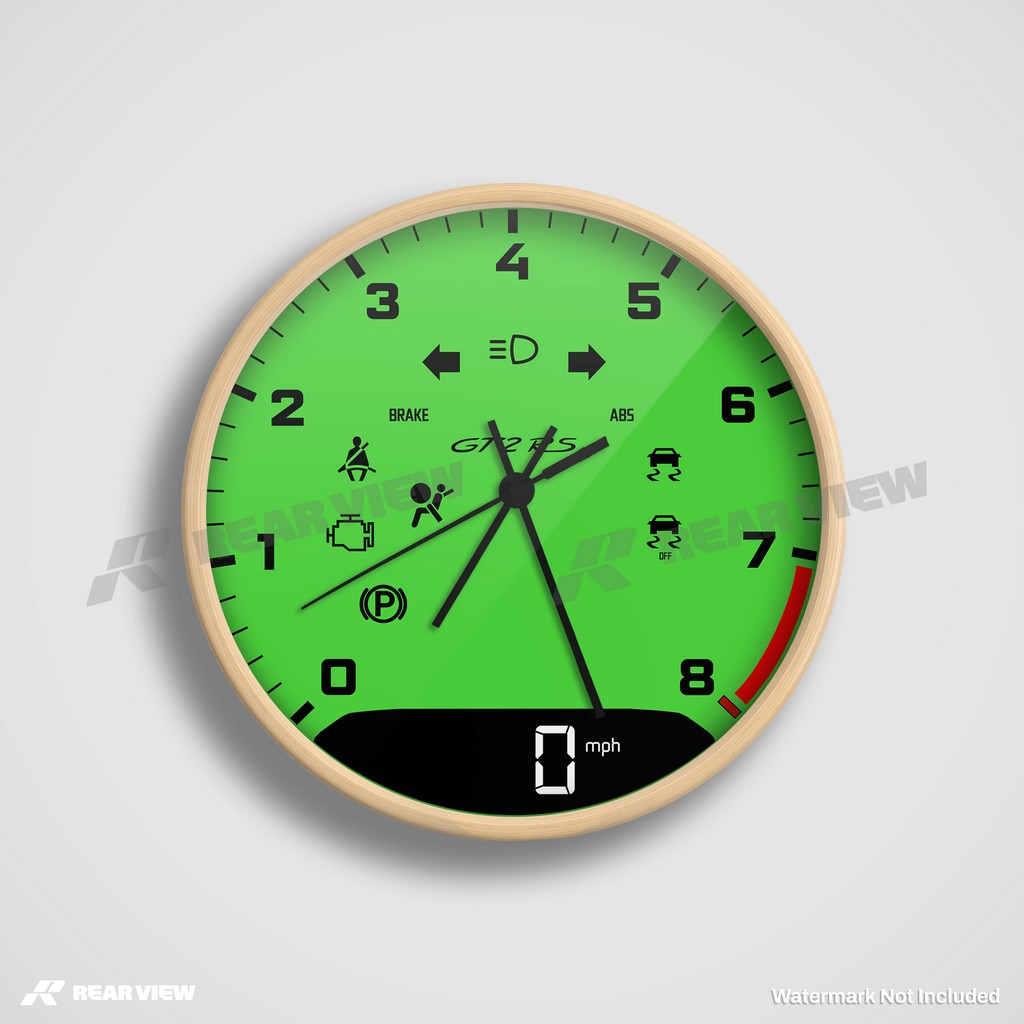 GT2RS Speed Dial - Green Clock