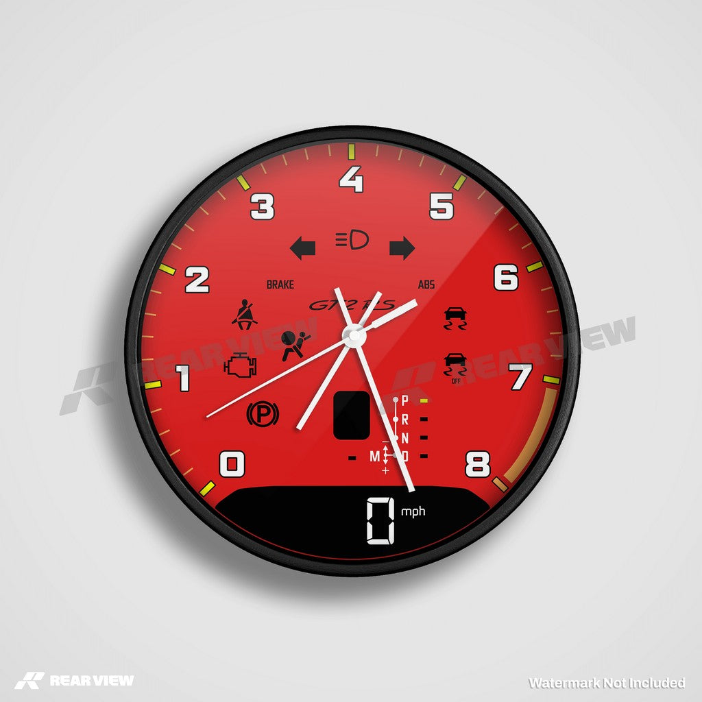 GT2RS Automatic Speed Dial - Red Clock