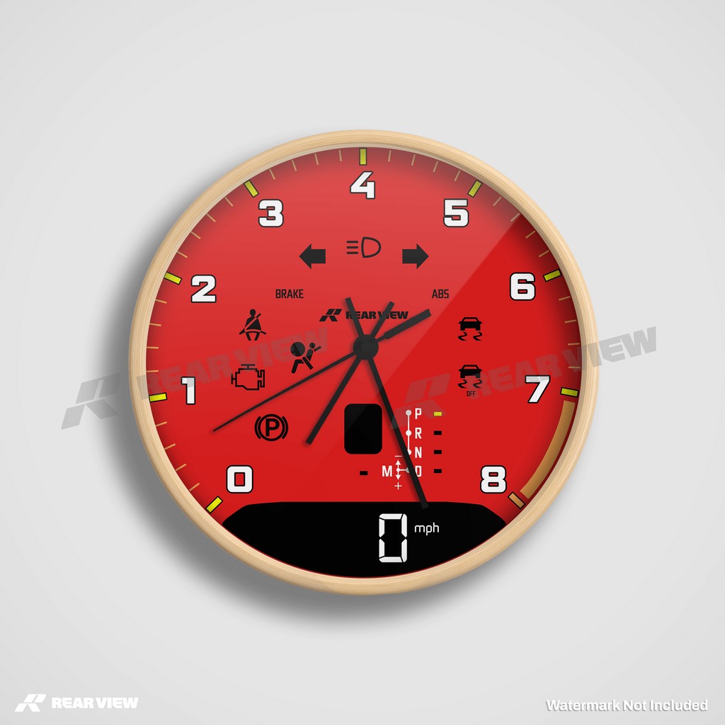 GT2RS Automatic Speed Dial - Red Clock