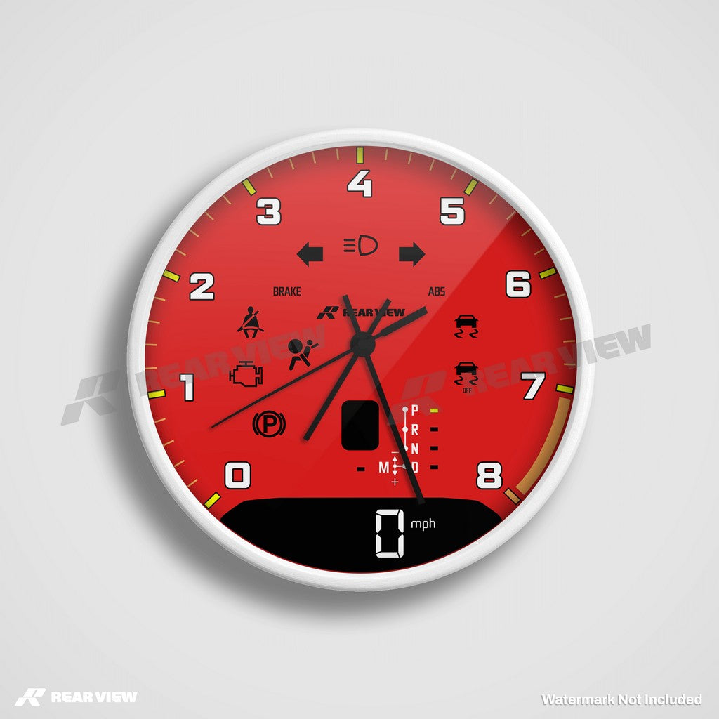 GT2RS Automatic Speed Dial - Red Clock