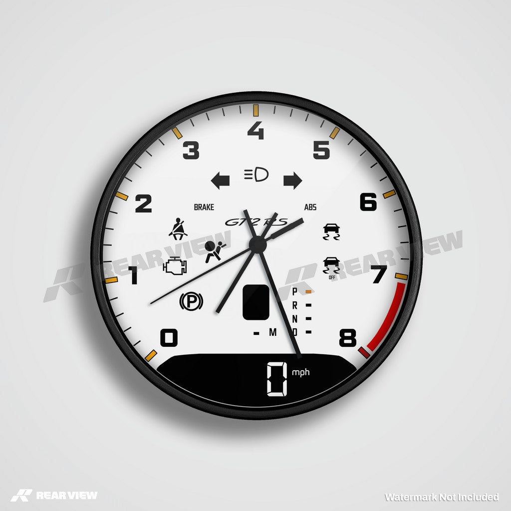 GT2RS Automatic Speed Dial - White Clock