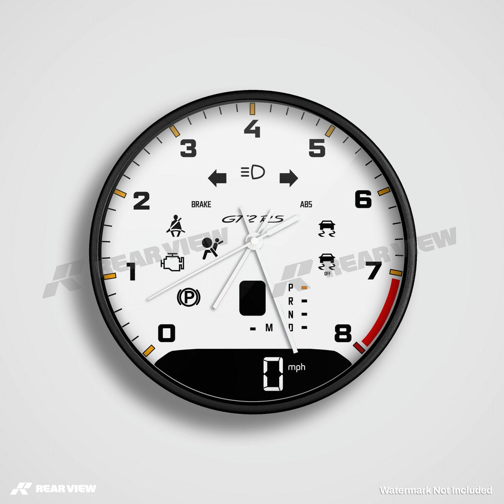 GT2RS Automatic Speed Dial - White Clock