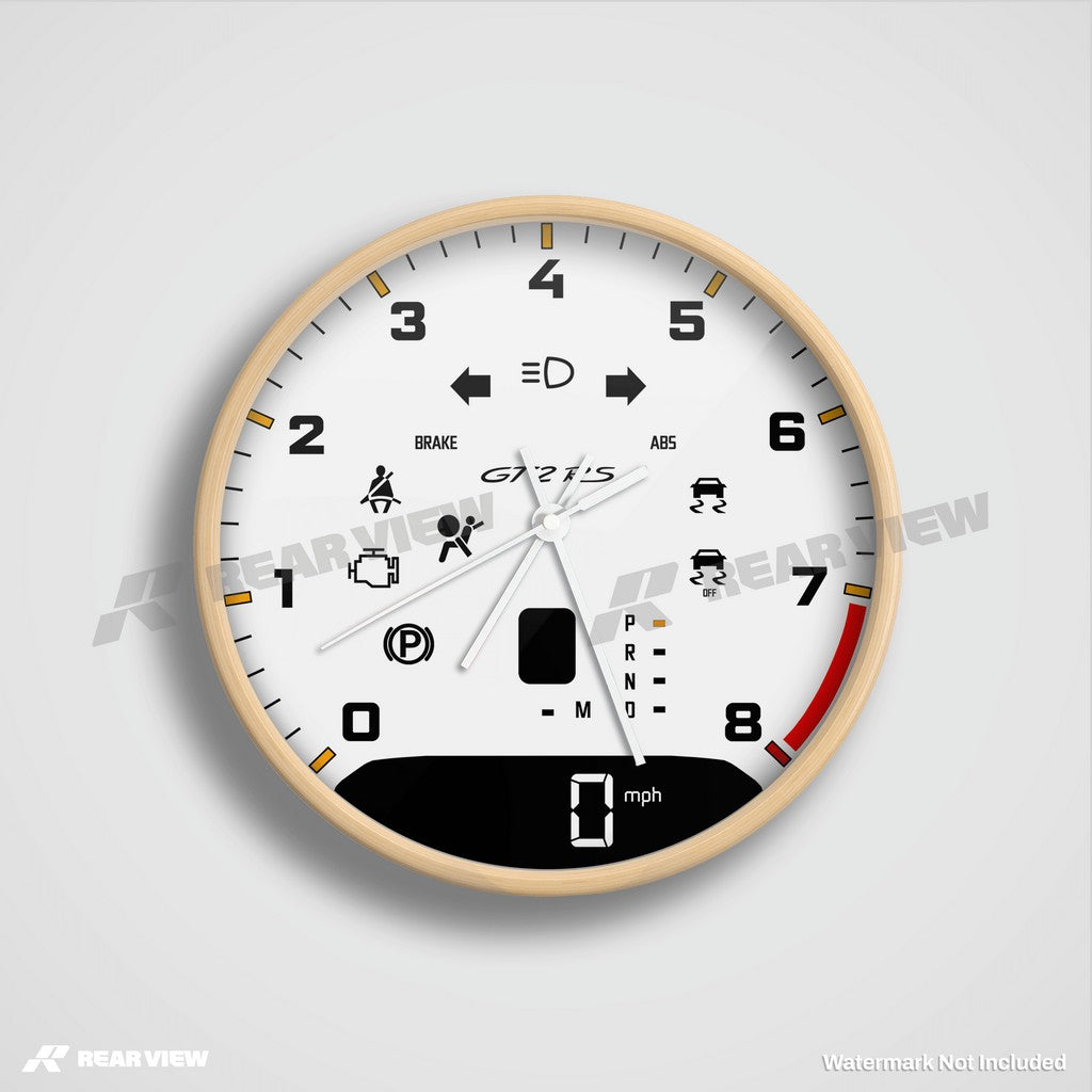 GT2RS Automatic Speed Dial - White Clock