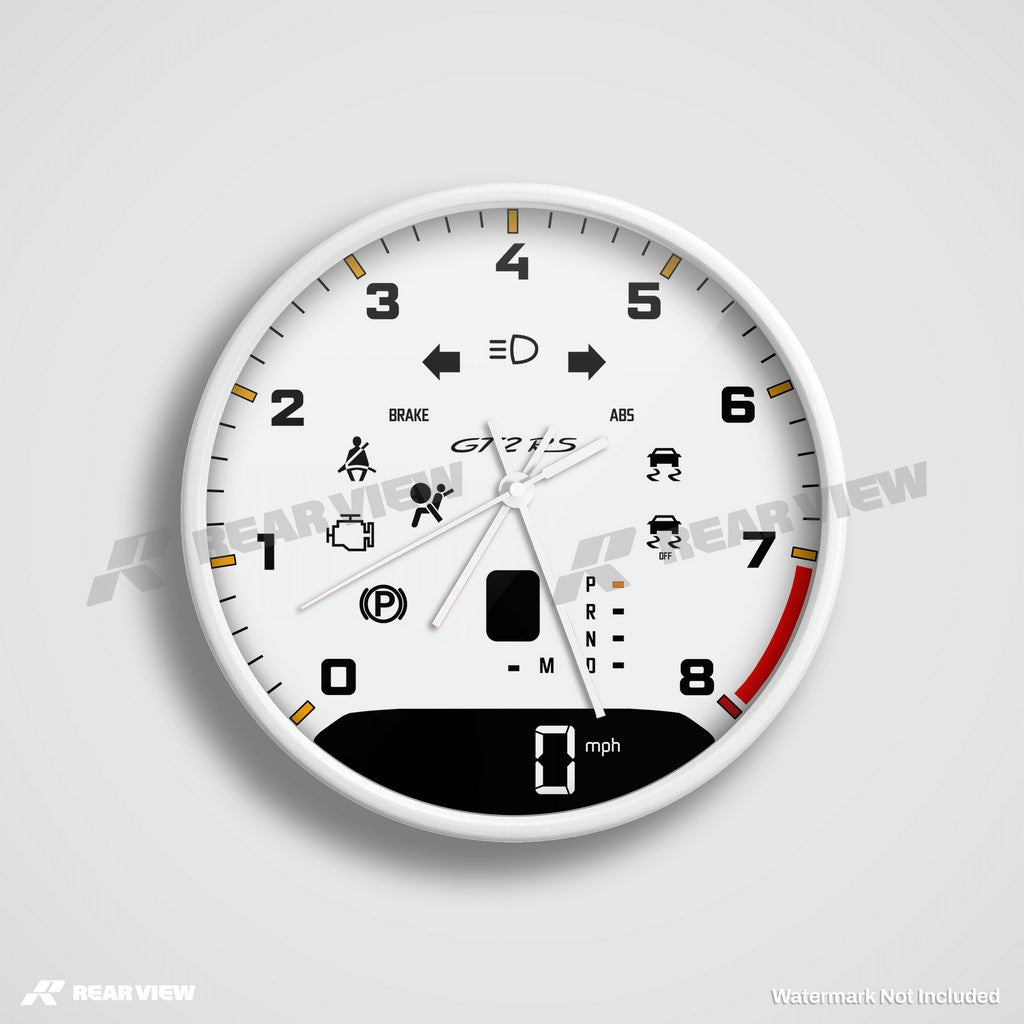 GT2RS Automatic Speed Dial - White Clock