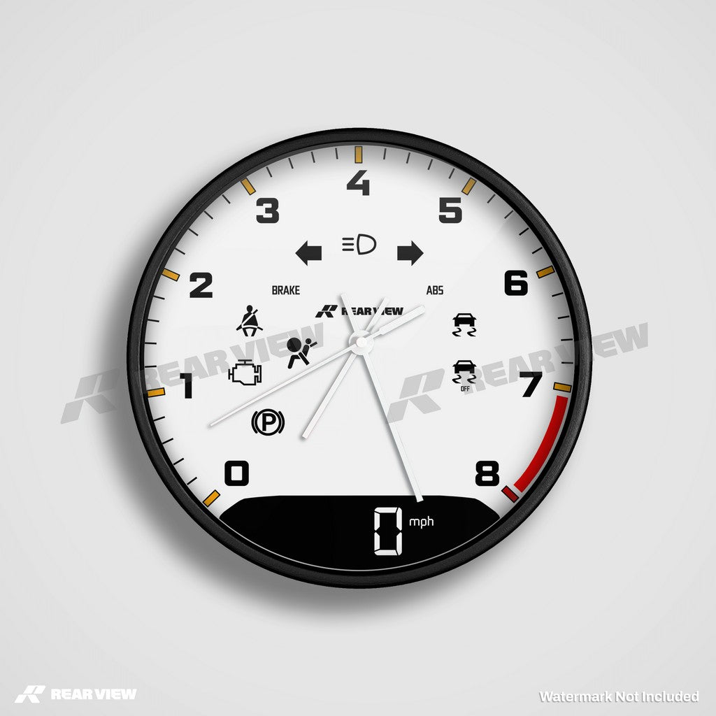 GT2RS Speed Dial - White Clock